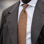 Amber Yellow Italian Madder Silk Tie