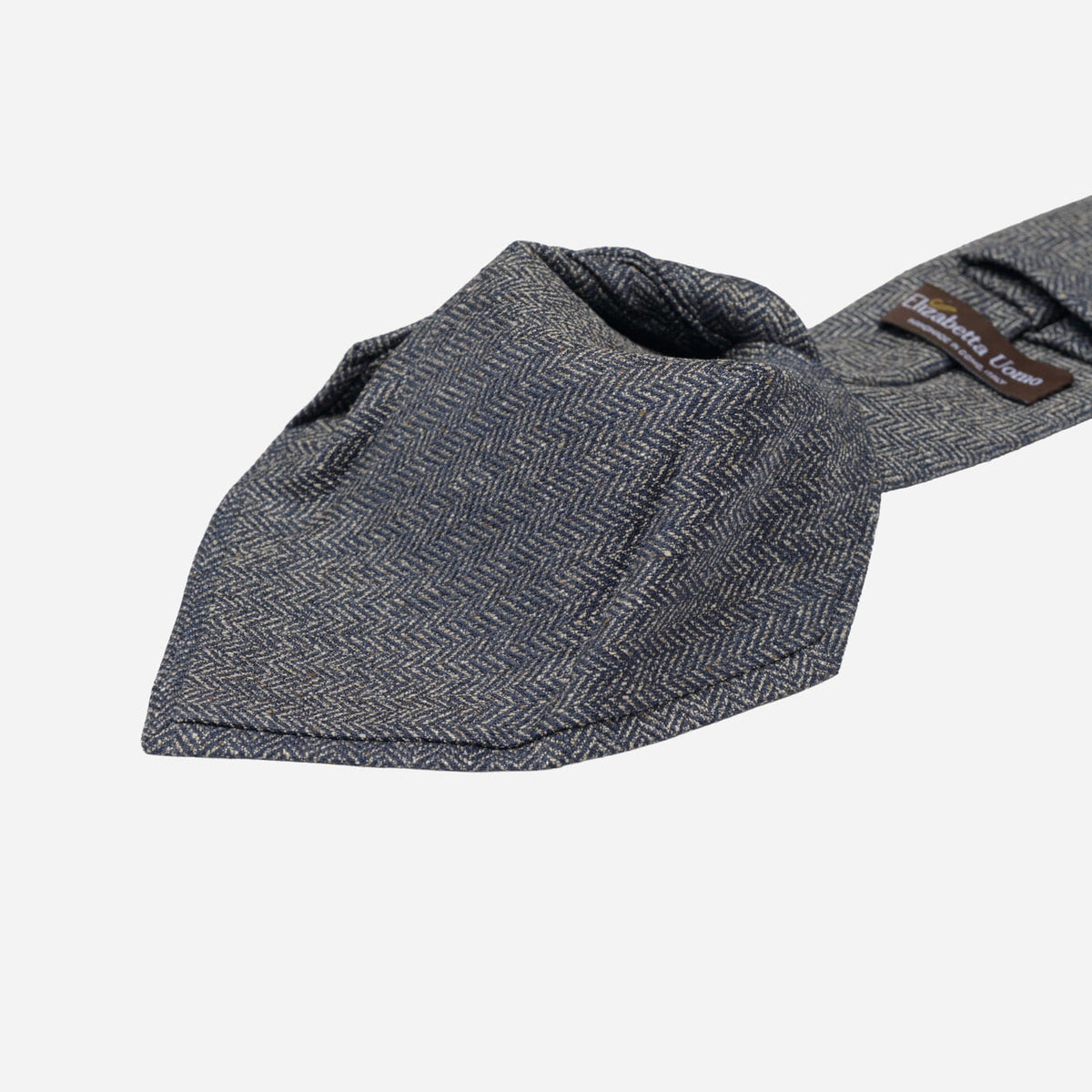 Textured Matte Navy Blue Silk Tie