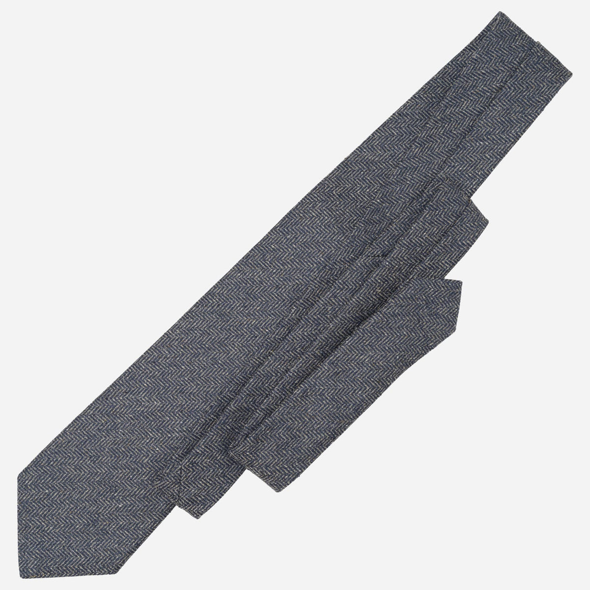 Textured Matte Navy Blue Silk Tie