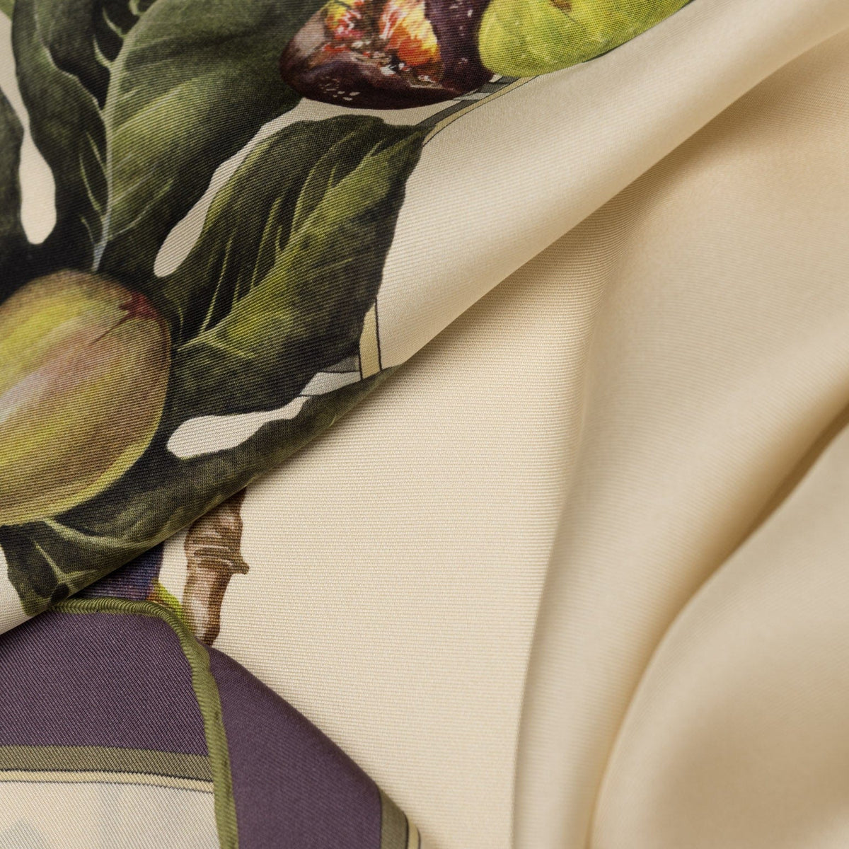 Women's Italian Silk Square Scarf - Cream