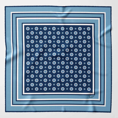 Luxury handmade Italian silk pocket square hand rolled