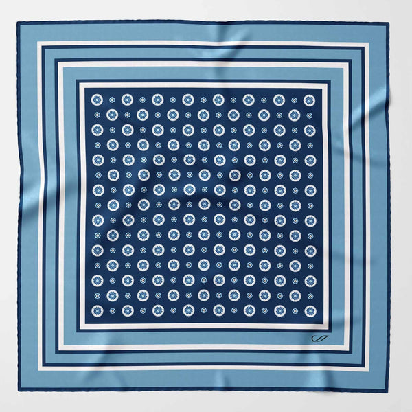 Luxury handmade Italian silk pocket square hand rolled