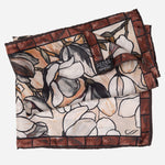 Women's Silk Bandana Floral Brown