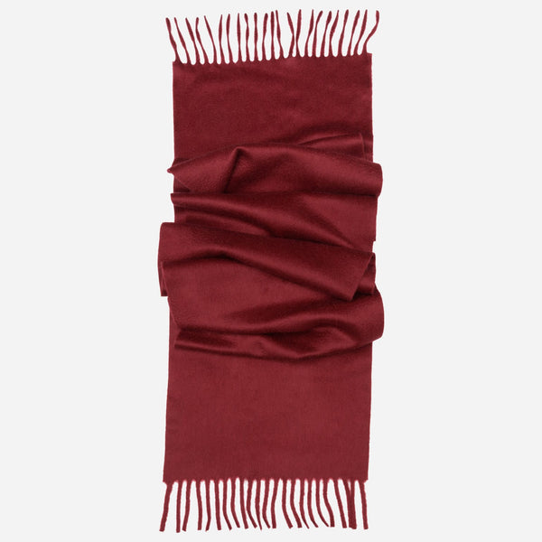 Burgundy Felted Italian Cashmere Scarf