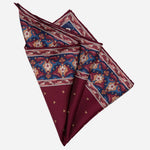 Italian Burgundy Silk Pocket Square