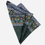 Italian Desginer Green Silk Pocket Square
