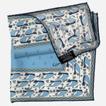 Light Blue Italian Silk Pocket Square
