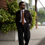 Men's luxury designer woven silk tie made in Italy