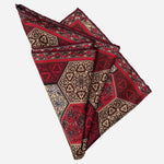 Luxury Italian Red Silk Pocket Square