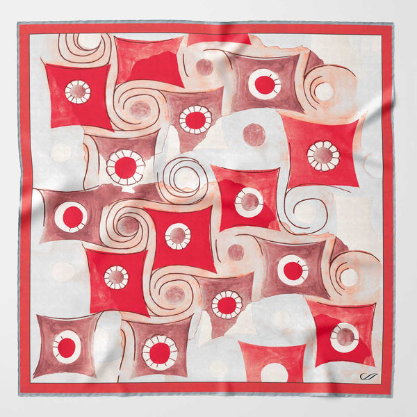 Luxury handmade Italian silk pocket square hand rolled