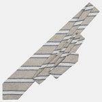 Sand Stripes Italian Designer Silk Tie