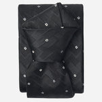 Italian Designer Black Silk Jacquard Tie