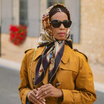 Italian designer silk paisley scarf