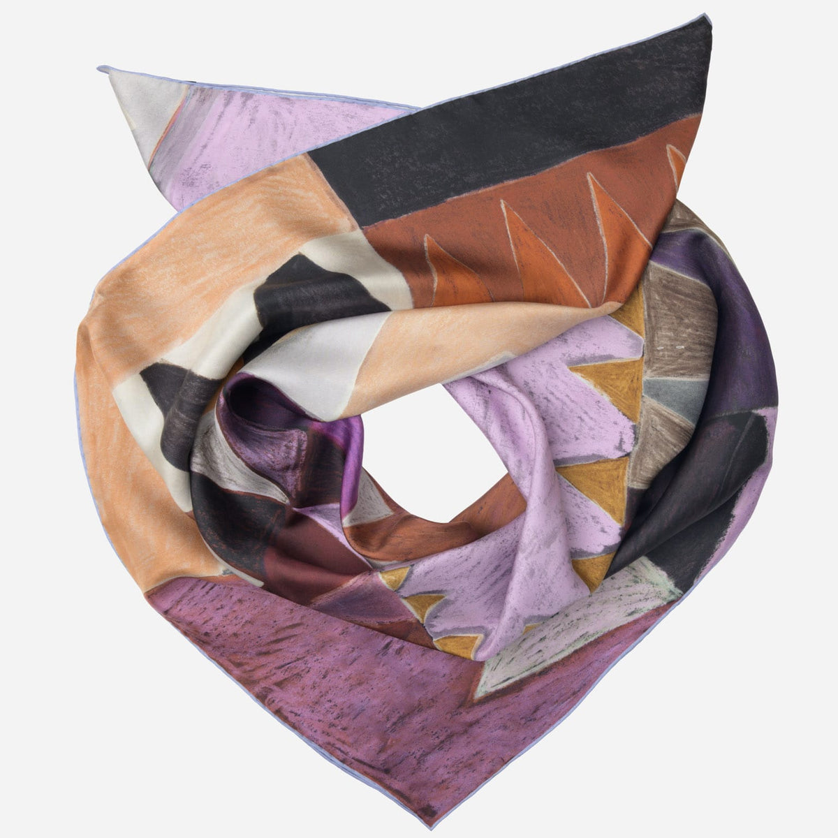 Plum Italian Designer Silk Scarf