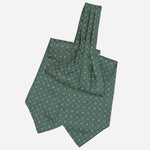 Designer Teal Green Silk Ascot Tie