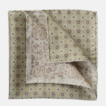 Sage Green Double Sided Silk Pocket Square