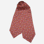 Italian Red Paisley Silk Ascot Tie
