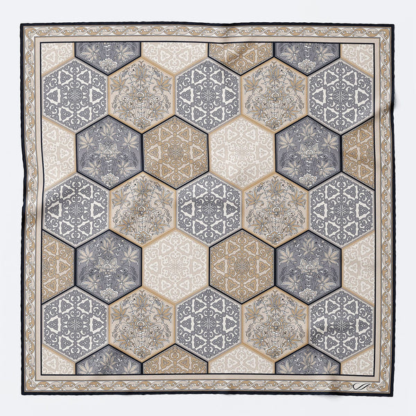 Luxury Italian Grey Silk Pocket Square