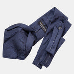 Midnight Blue Silk Paisley Formal Tie - Made in Italy