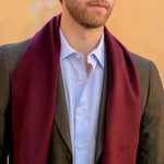 Burgundy Felted Italian Cashmere Scarf