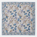 Blue Floral Silk Pocket Square