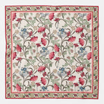 Pink Floral Italian Silk Pocket Square