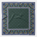 Italian Desginer Green Silk Pocket Square