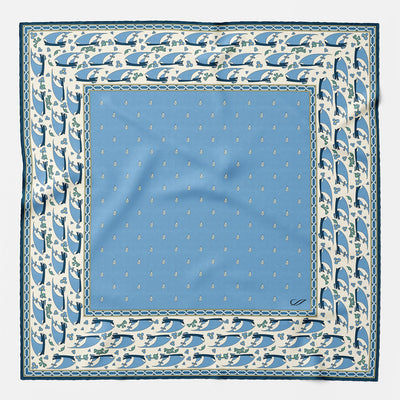Light Blue Italian Silk Pocket Square