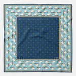 Italian Designer Navy Silk Pocket Square