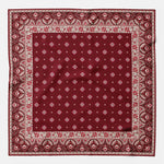 Italian Dark Red Silk Pocket Square