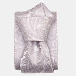 Italian Lavender Silk Paisley Formal Tie