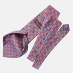 Handmade Red and Blue Italian Silk Tie