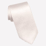 Italian Designer White Silk Necktie