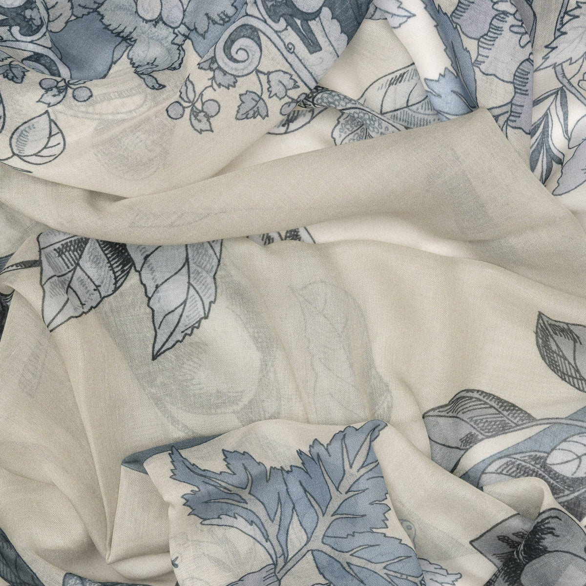 Dusty Blue Modal Cashemere Square Scarf