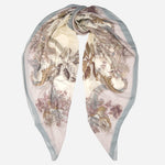 Pink & Blue Modal Cashemere Square Scarf