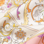 Designer Italian Silk Square Scarf - Pink