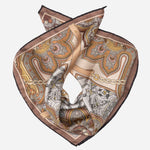 Women's Silk Bandana Brown