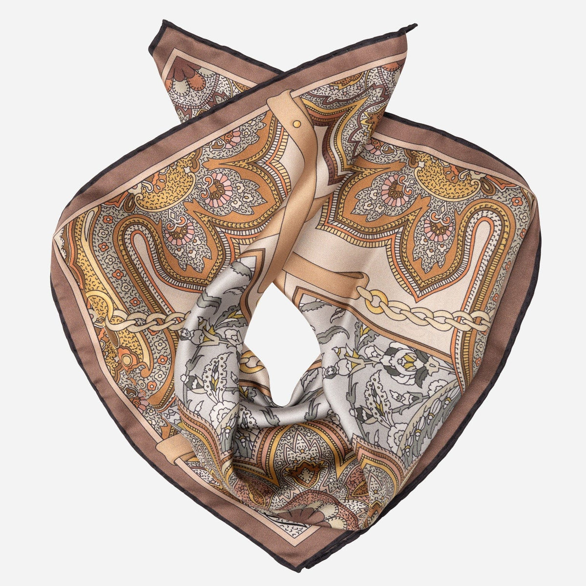 Women's Silk Bandana Brown