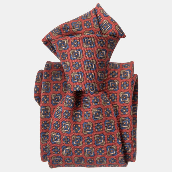 Dark Red Italian Madder Silk Tie