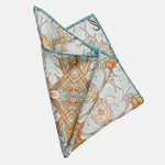 Aqua Silk Italian Suit Pocket Square