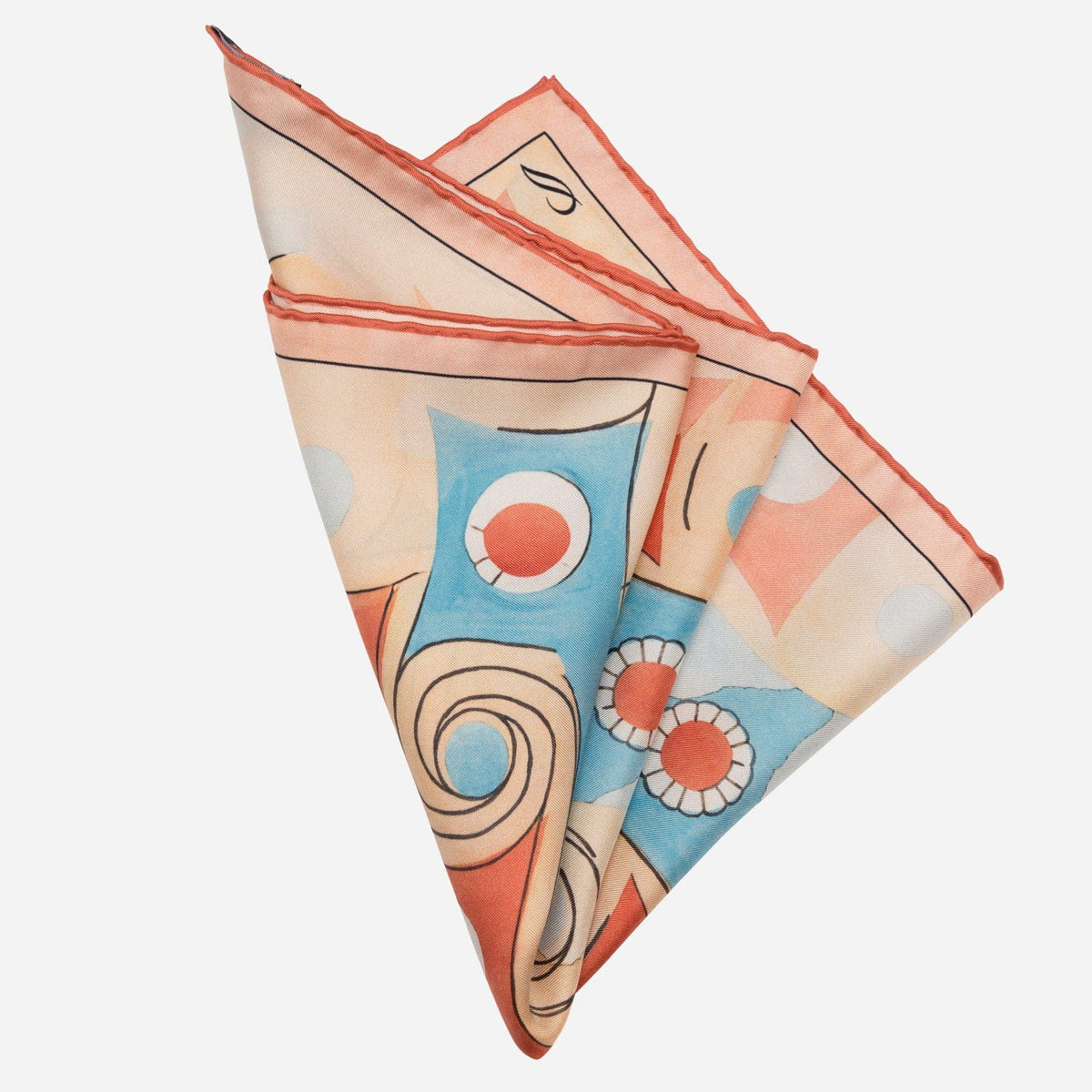 Orange Luxury Silk Italian Pocket Square