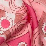 Pink & Brown Silk Italian Pocket Square