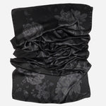 Black Floral Silk Evening Shawl