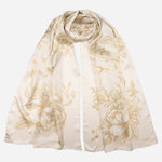 Gold and Cream Silk Evening Shawl