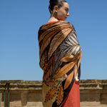 Designer Large Silk Wrap - Autumn Colors