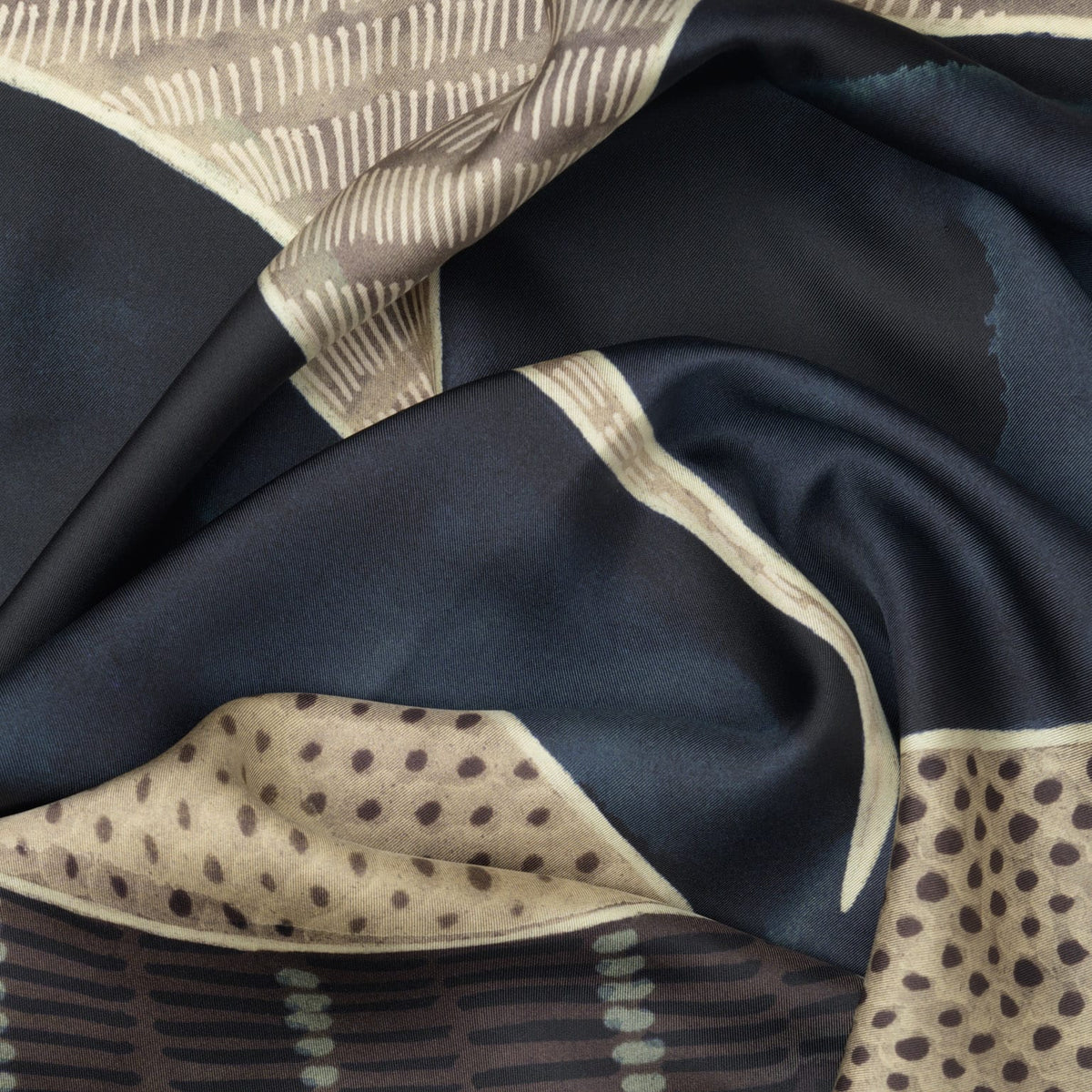 Silk Art Scarf Rich Neutrals