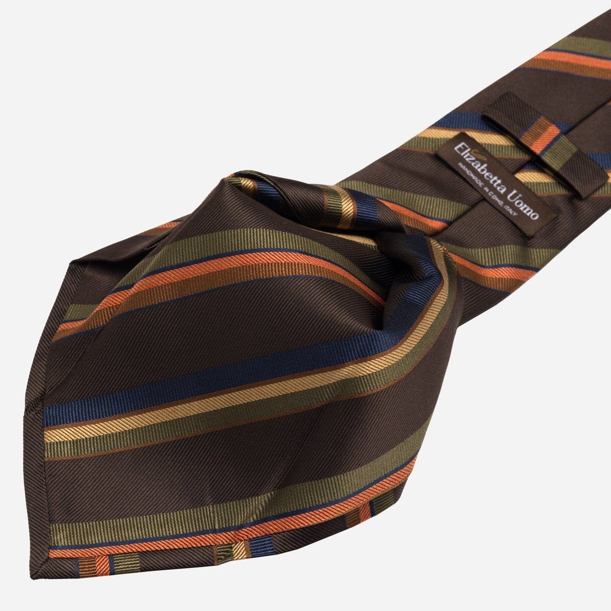 Chocolate Brown Stripes Italian Silk Tie