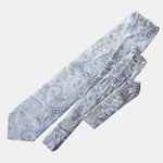 Light Blue Paisley Italian Silk Jacquard Tie