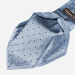 Sky Blue Italian Silk Tie - Polka Dots