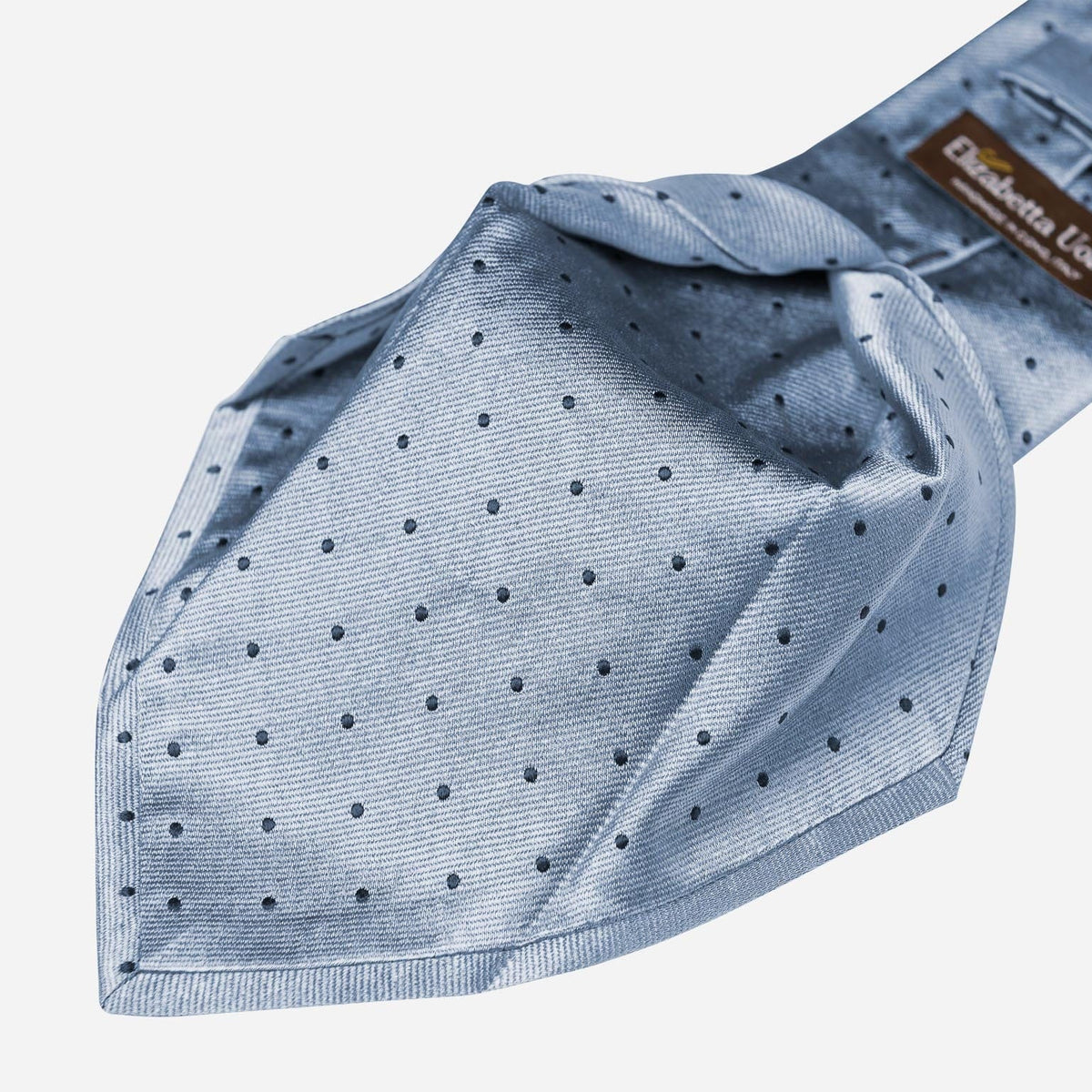 Sky Blue Italian Silk Tie - Polka Dots